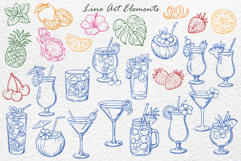 Tropical Cocktails Clipart Product Image 3