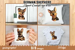 German Shepherd Stickers For Kids, German Shepherd Clipart Product Image 3