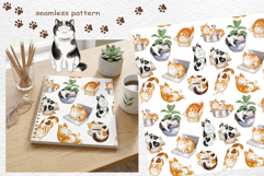 Funny Watercolor Cats &amp; Thought Bubbles - Quirky Product Image 3