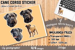 Cute kawaii Cane Corso Dog Printable Stickers for kids Product Image 4