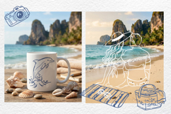Coastal Summer Line Art Product Image 3