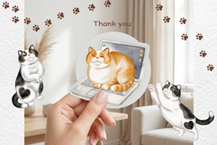 Funny Watercolor Cats &amp; Thought Bubbles - Quirky Product Image 6