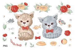 Watercolor Clipart Cute Cats Product Image 2