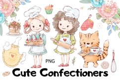 Watercolor Clipart Cute Confectiners Product Image 1