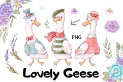 Watercolor Clipart Lovely Gees Product Image 1