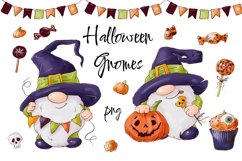 Halloween gnomes clipart set Product Image 1
