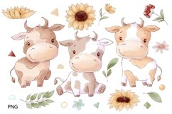 Watercolor Clipart Lovely Cows Product Image 2