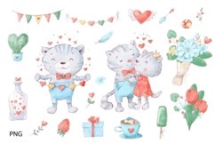 Watercolor Clipart Lovely Cats Product Image 2