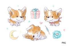Watercolor Clipart Lovely Corgis Product Image 2