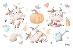 Watercolor Clipart Lovely Cows Product Image 2