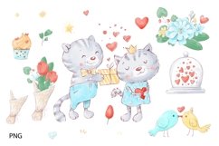 Watercolor Clipart Lovely Cats Product Image 3