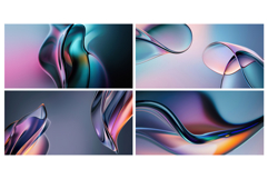 Abstract Glass Shapes Backgrounds Product Image 3