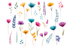 Watercolor Flowers cliparts Product Image 3