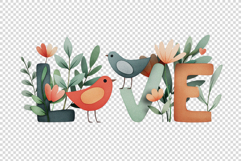 Love-themed Watercolor clipart Product Image 3