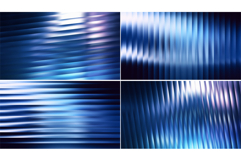 Set of Blue Backgrounds with Fractal Glass Effect Product Image 2