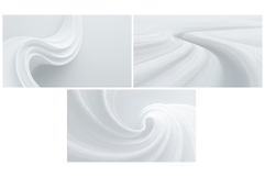 3D Waves White Backgrounds Product Image 2