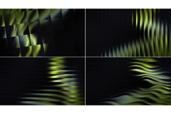 Set of Fractal Effect Green Glass Backgrounds Product Image 2
