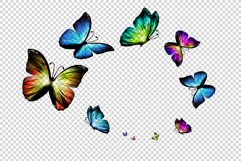 3D Neon Butterflies - 14 Sublimation Clipart &amp; Patterns Product Image 3