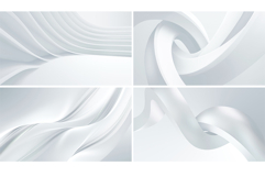 3D Abstract White Backgrounds Product Image 2