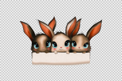 Set of Cute Hand Drawn Bunnies Isolated Product Image 7
