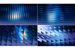 Set of Blue Backgrounds with Fractal Glass Effect Product Image 3