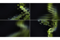 Set of Fractal Effect Green Glass Backgrounds Product Image 3