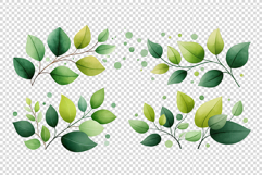 Watercolor Leaves Clipart Product Image 4