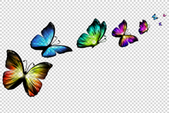 3D Neon Butterflies - 14 Sublimation Clipart &amp; Patterns Product Image 4