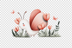 Watercolor Illustration with Cute Butterfly Product Image 4