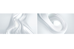 3D Abstract White Backgrounds Product Image 3
