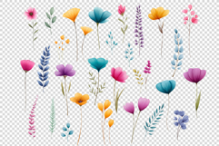 Watercolor Flowers cliparts Product Image 5