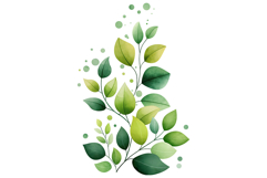 Watercolor Leaves Clipart Product Image 6