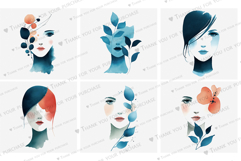 Watercolor Female Faces Product Image 5