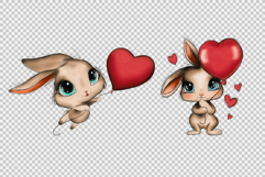 Set of Cute Hand Drawn Bunnies Isolated Product Image 2