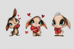 Set of Cute Hand Drawn Bunnies Isolated Product Image 4