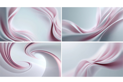 Gentle Pink White Waves Backgrounds Product Image 2