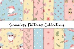 Gnome Summer Party Seamless Patterns Product Image 1