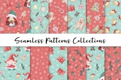 Christmas Gnome Girls Seamless Patterns set Product Image 1