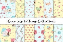 Valentines gnomes Seamless Patterns Product Image 1