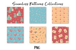 Christmas Bear and Deer Seamless Patterns set Product Image 2