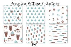 Coffee Watercolor Seamless Patterns Product Image 2