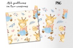 Cute Tropical Animals Seamless Patterns Product Image 4