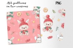 Christmas Bunny Seamless Patterns set Product Image 3