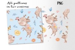 Cute Deer Seamless Patterns Product Image 4