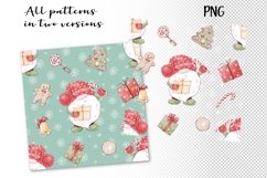 Christmas Gnome Seamless Patterns set Product Image 3