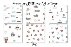 Coffee Watercolor Seamless Patterns Product Image 3