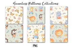Cute Tropical Animals Seamless Patterns Product Image 3