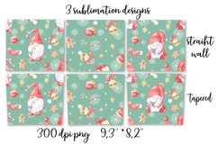 Christmas nordic gnome Skinny tumbler wrap design Product Image 6