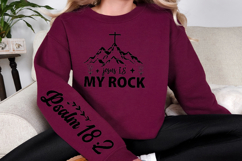 Jesus is My Rock Sleeve SVG, Christian SVG, Bible Verse SVG Product Image 3