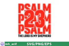 Christian PSALM 23 Varsity SVG PNG T-shirt Design Product Image 1